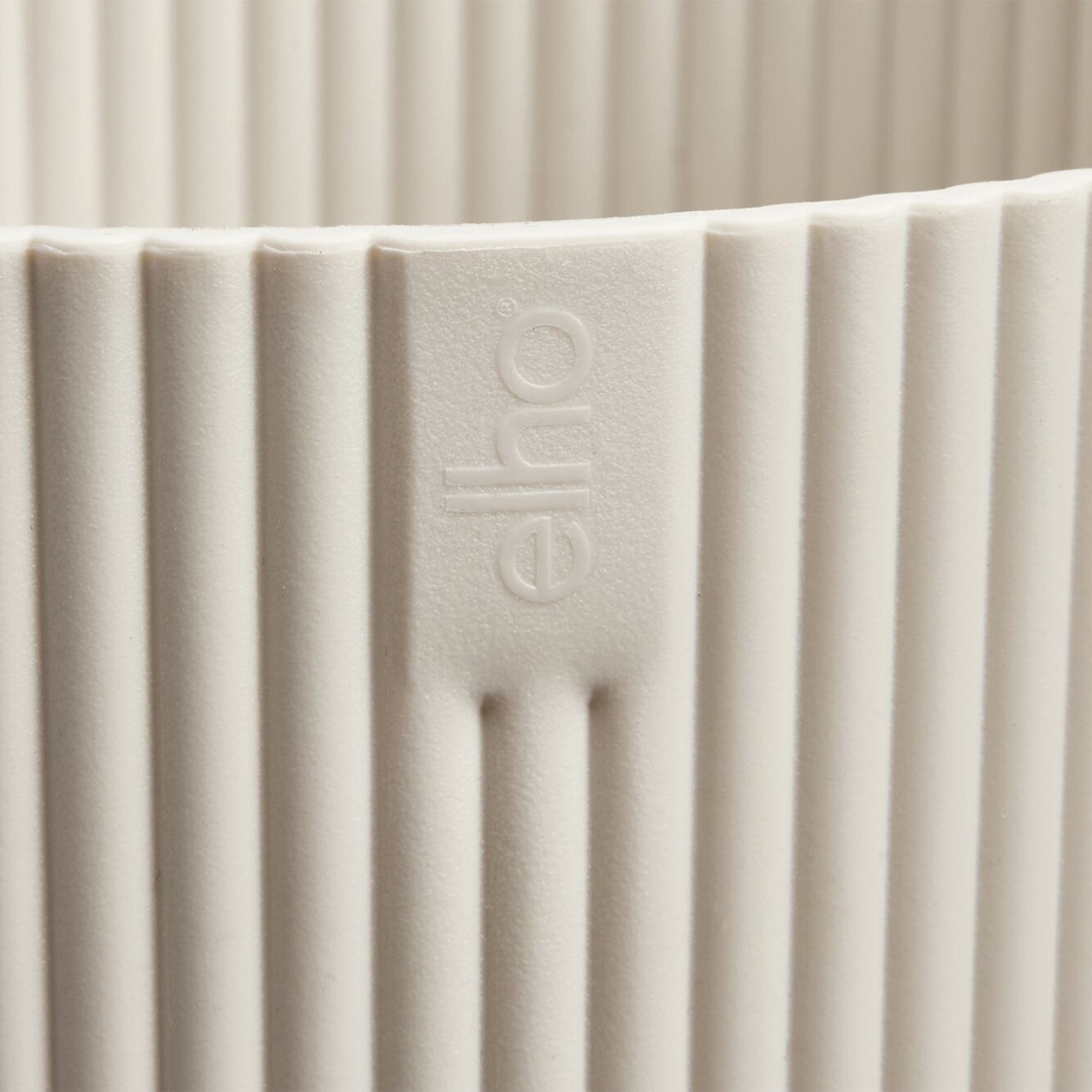Elho Cache-pot Vibes Fold rond blanc lin plastique Ø 14cm
