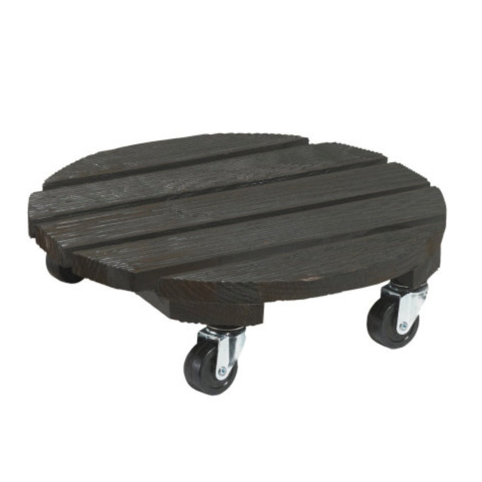 Bakker Support à roulette en bois 30cm porte-pot