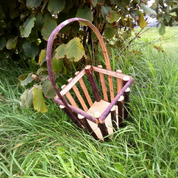 Ets Leneindre Panier châtaignier cache-pot fleur
