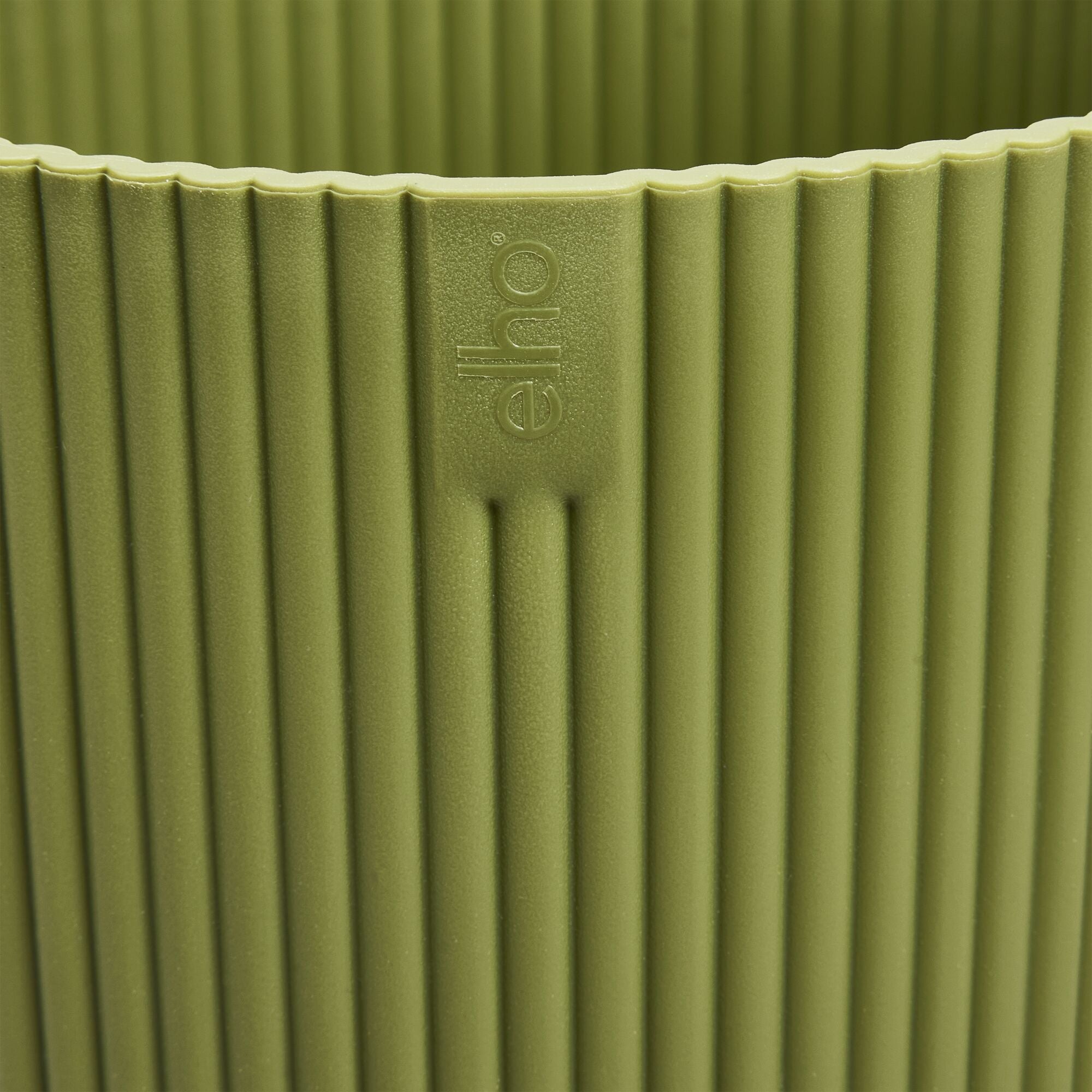 Elho Vibes Fold cache-pot rond Ø14cm vert fougère plastique mat
