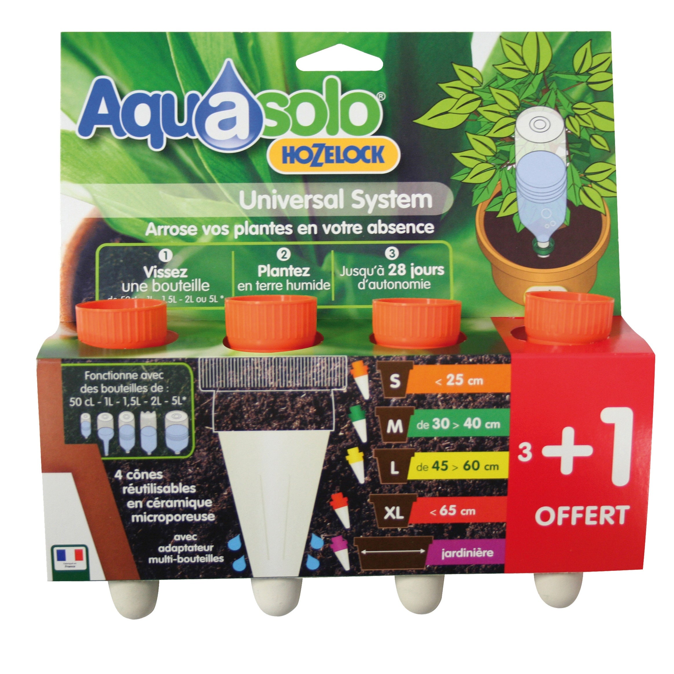 Hozelock Aquasolo S cône arrosage lot de 4 goutte-à-goutte