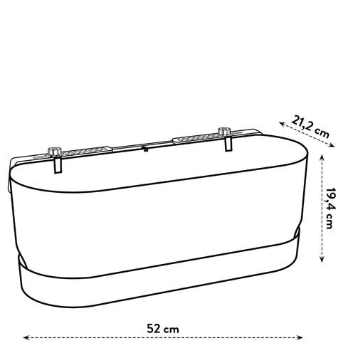 Elho Balconnière Greenville blanche 52cm réservoir