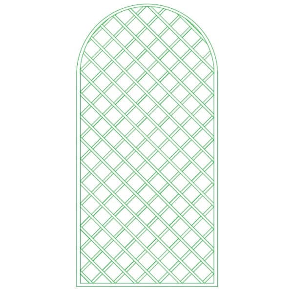 Ets Leneindre Panneaux treillage plein cintre losanges 9 cm