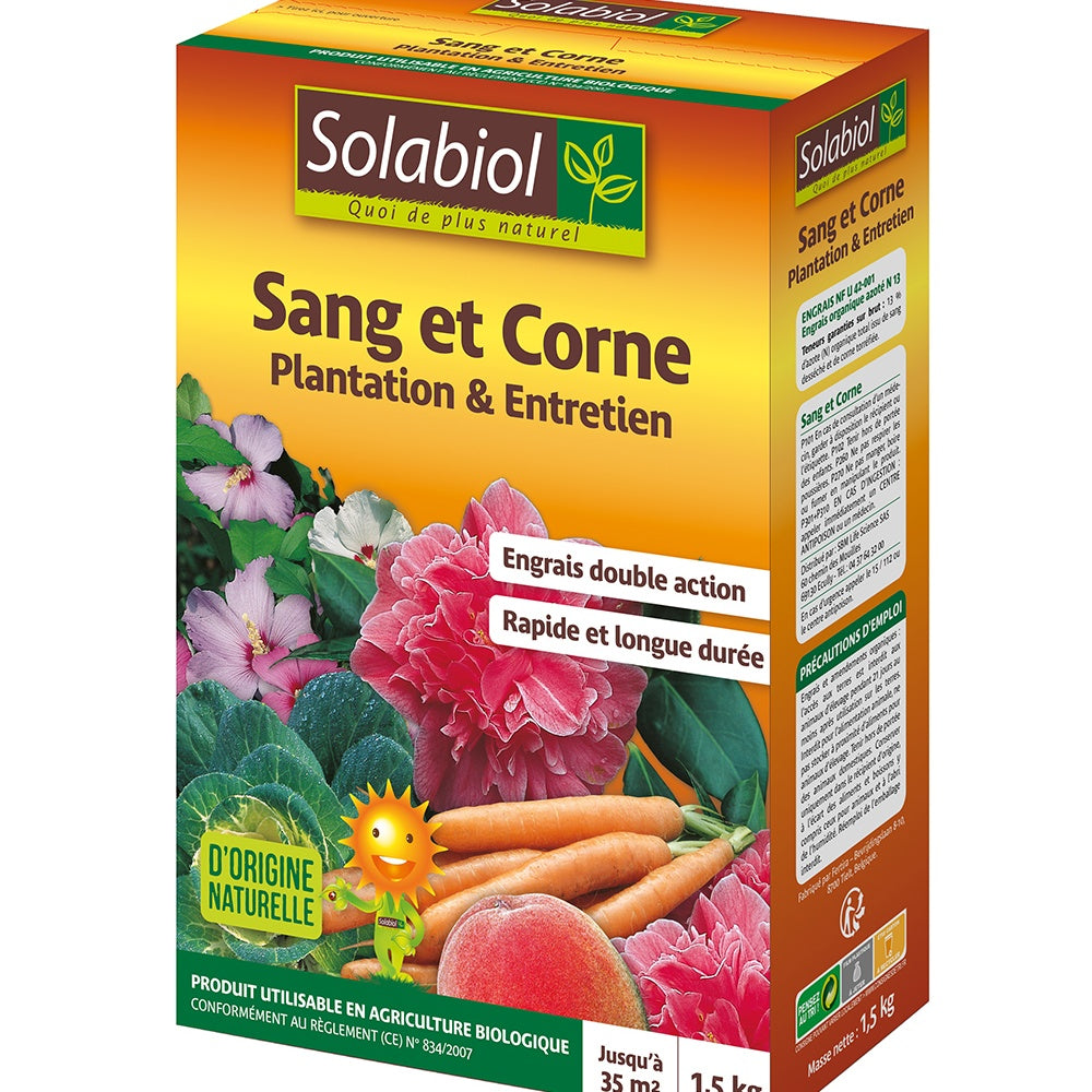 Solabiol Sang et corne engrais 1.5kg naturel