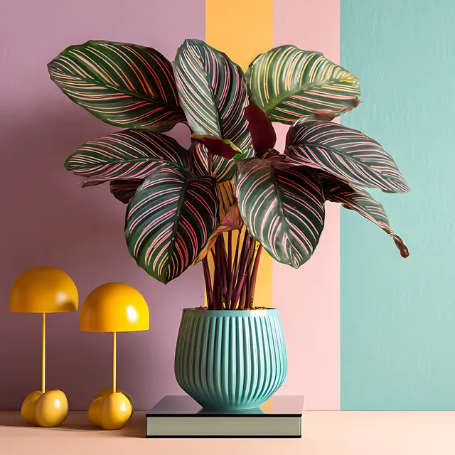 Bakker Calathea Ornata XL plante verte pot Ø19cm 70-80cm rayé