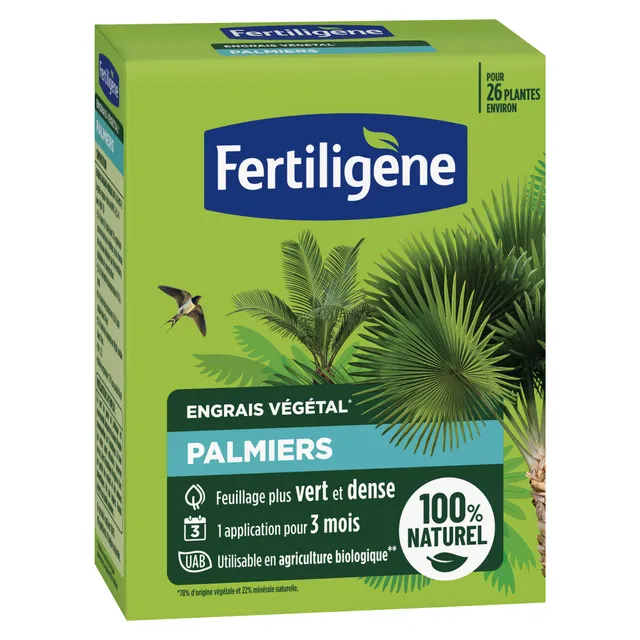 FERTILIGENE Engrais palmiers paquet 650gr feuillage vert