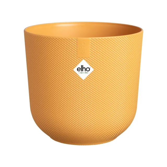 Bakker Cache-pot Jazz jaune ELHO plastique Ø14cm relief