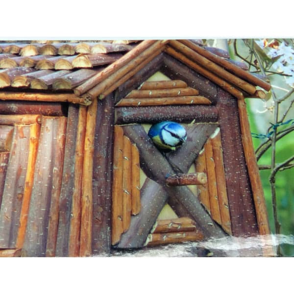 Ets Leneindre Décorations cabane oiseaux châtaignier mésanges