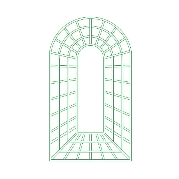 Ets Leneindre Trompe l'oeil panneau sapin vert 1,75x1 m