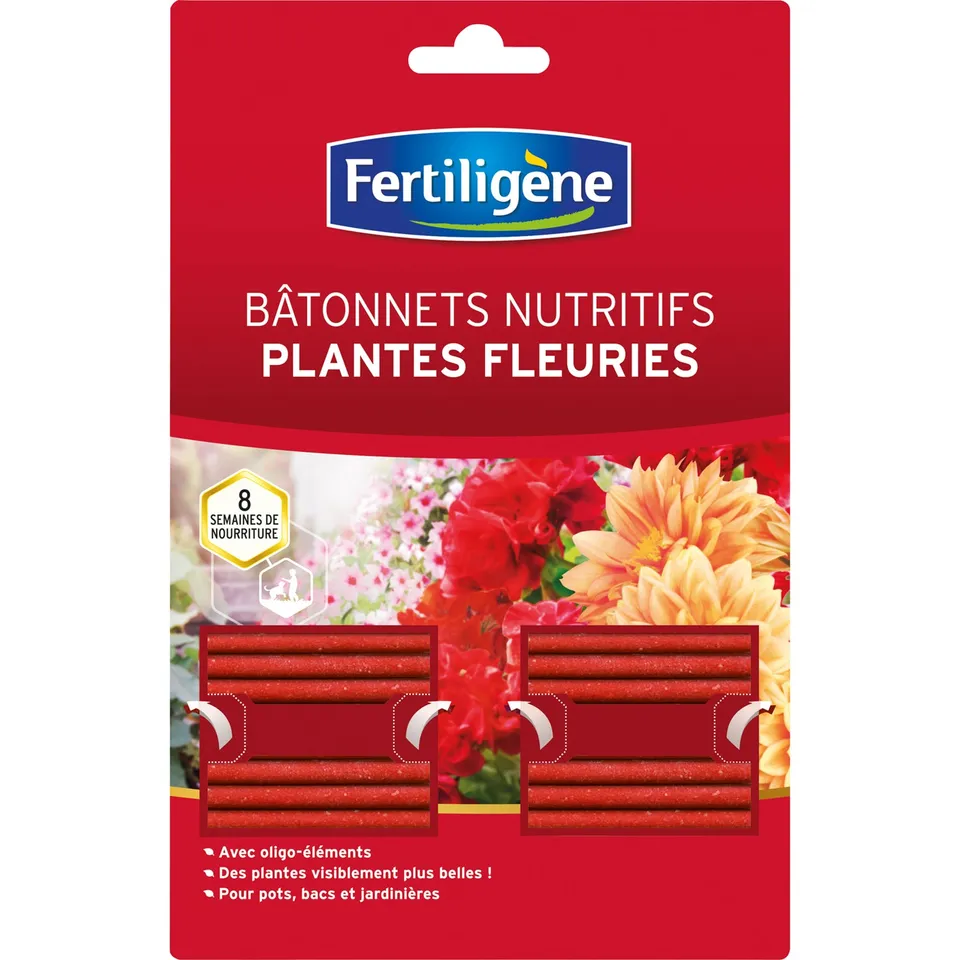 Bakker Fertiligène 40 bâtonnets plantes fleuries lot 40