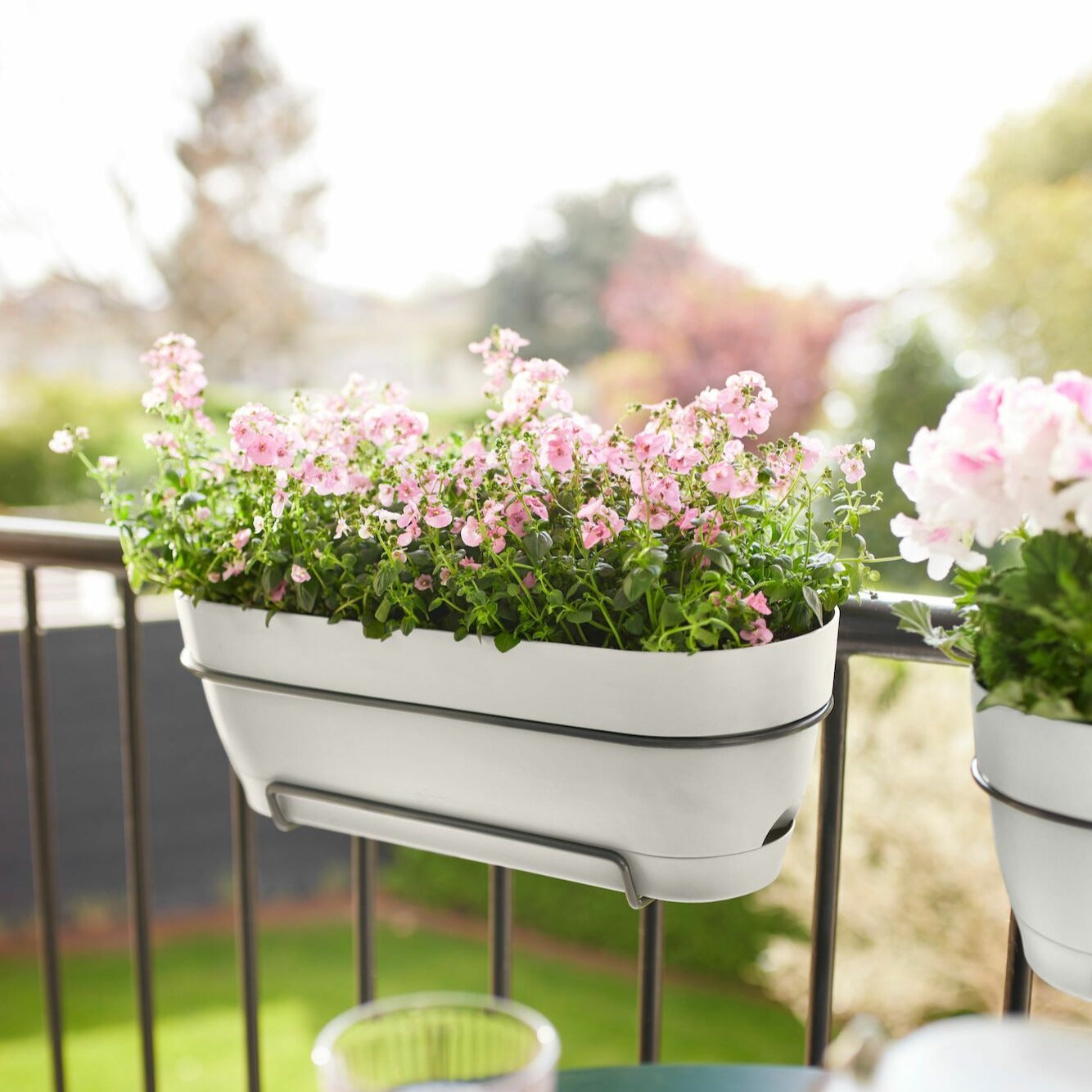 Elho Vibia Campana jardinière blanc mat rectangle