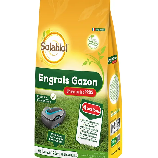 Bakker Solabiol engrais gazon professionnel 5kg