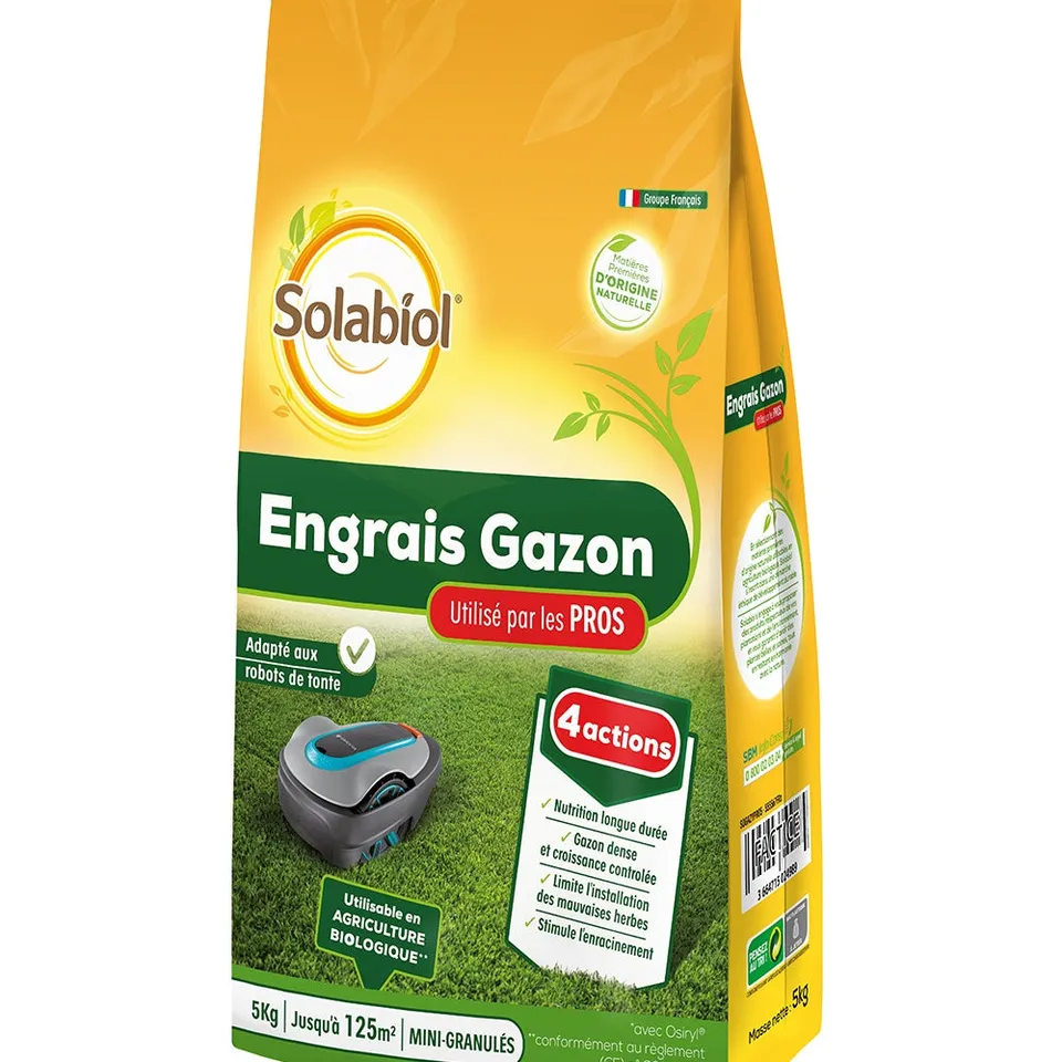 Bakker Solabiol engrais gazon professionnel 5kg