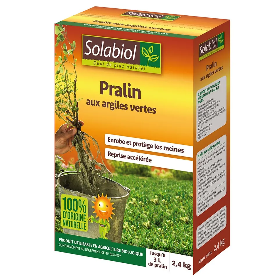 Bakker Solabiol pralin argiles vertes 2,4kg racines
