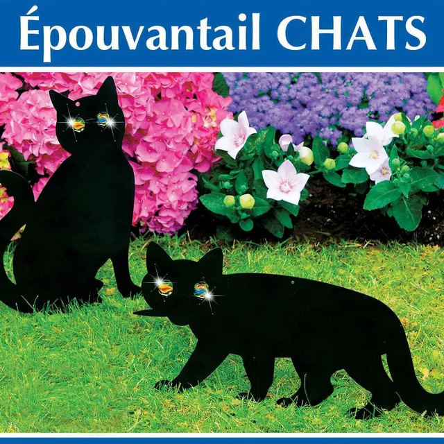 Bakker Épouvantail chat lot de 2 protège potager anti oiseaux
