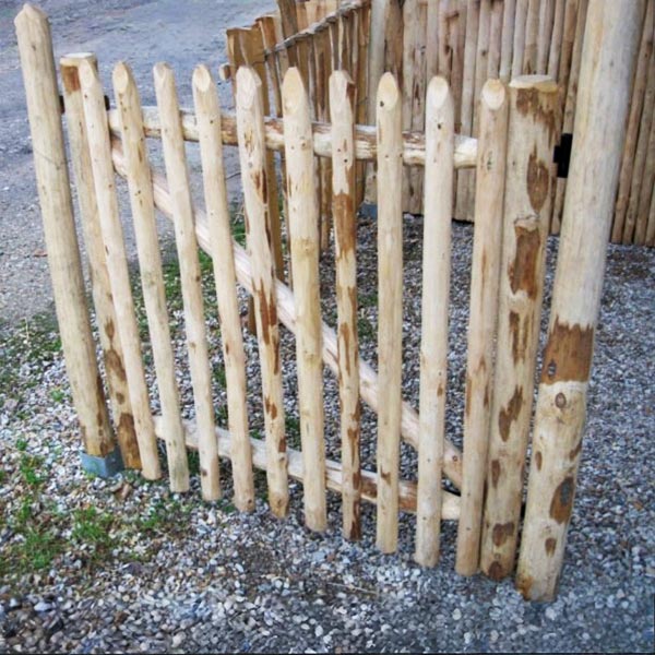 Ets Leneindre Portillon potager bois rond châtaignier
