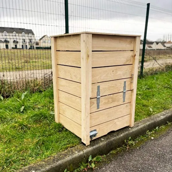 Ets Leneindre Décorations Composteur planches bac 75x65x105 châtaignier
