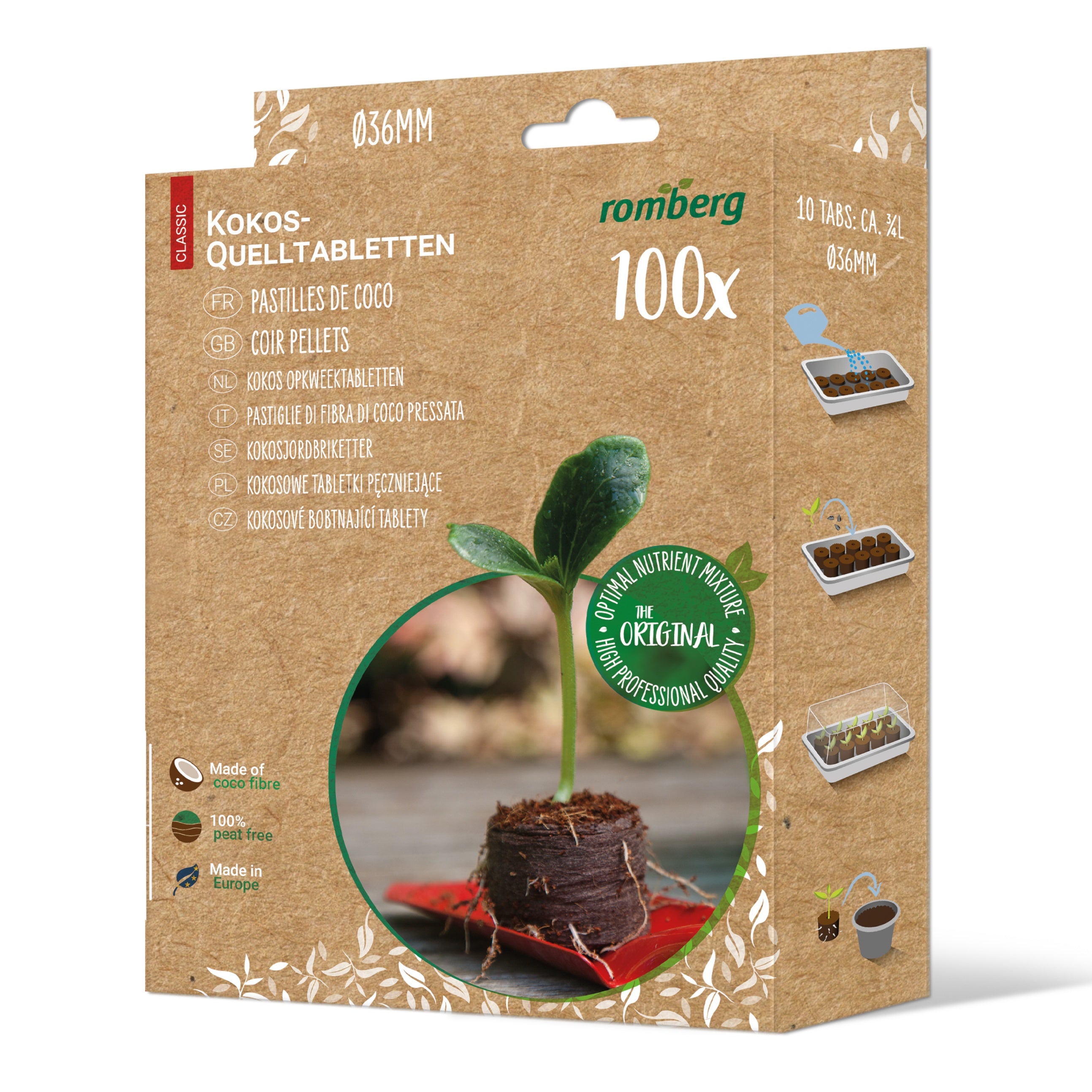 Bakker Mini serre kit + 100 pastilles coco déshydraté 2 lots