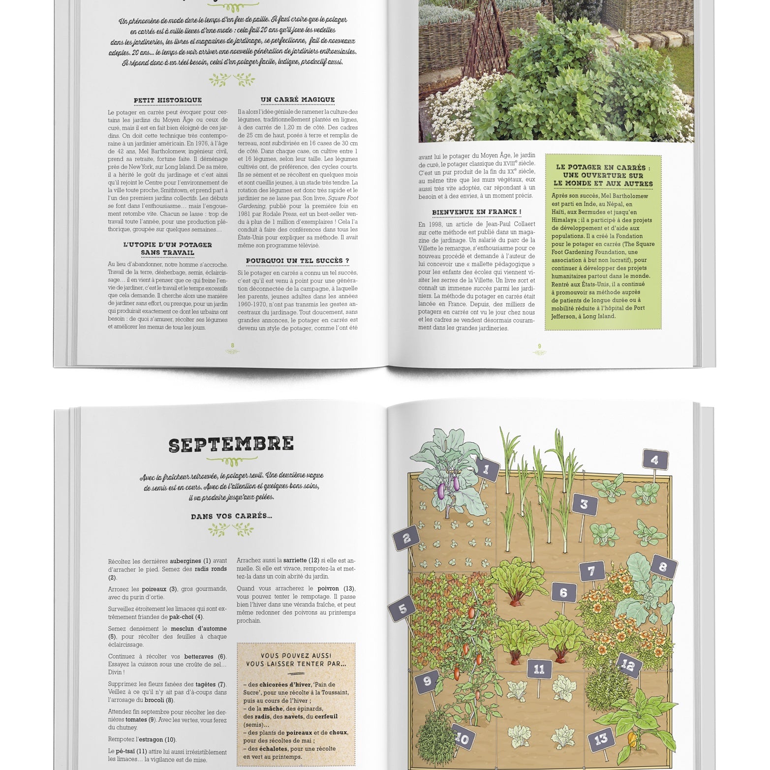 Bakker Mon carré potager au fil des mois guide la pièce saison