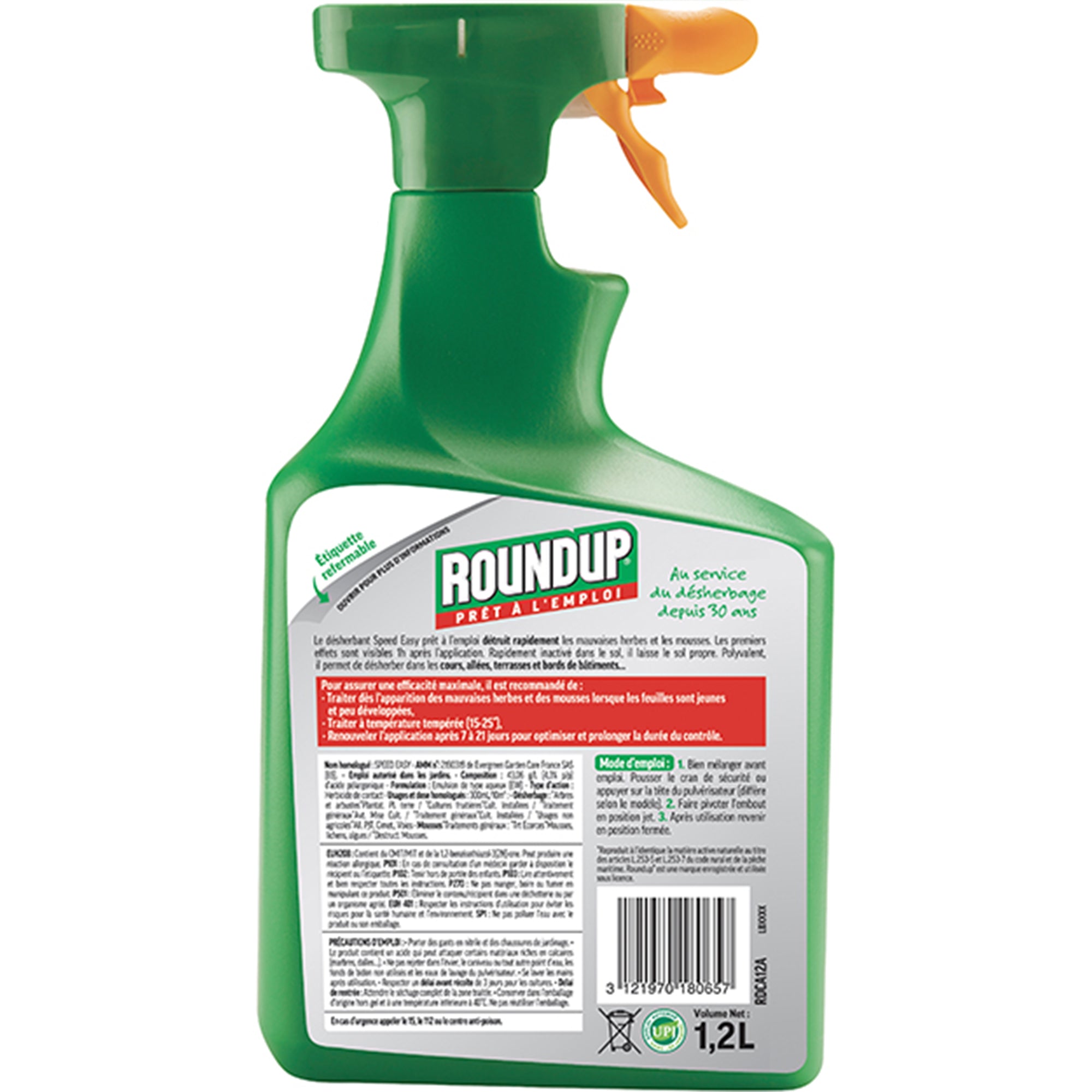Round Up Désherbant Allées Cours Terrasses 1,2 L