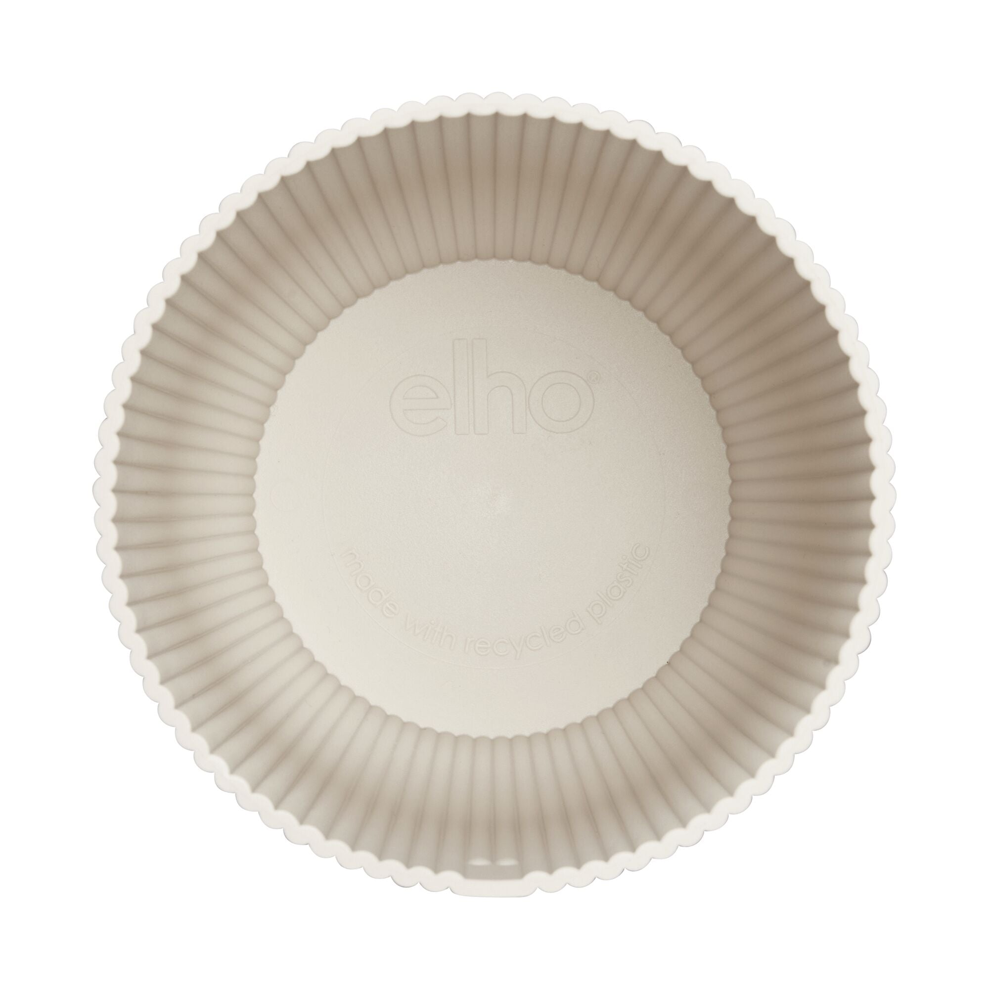Elho Cache-pot Vibes Fold rond blanc lin plastique Ø 14cm