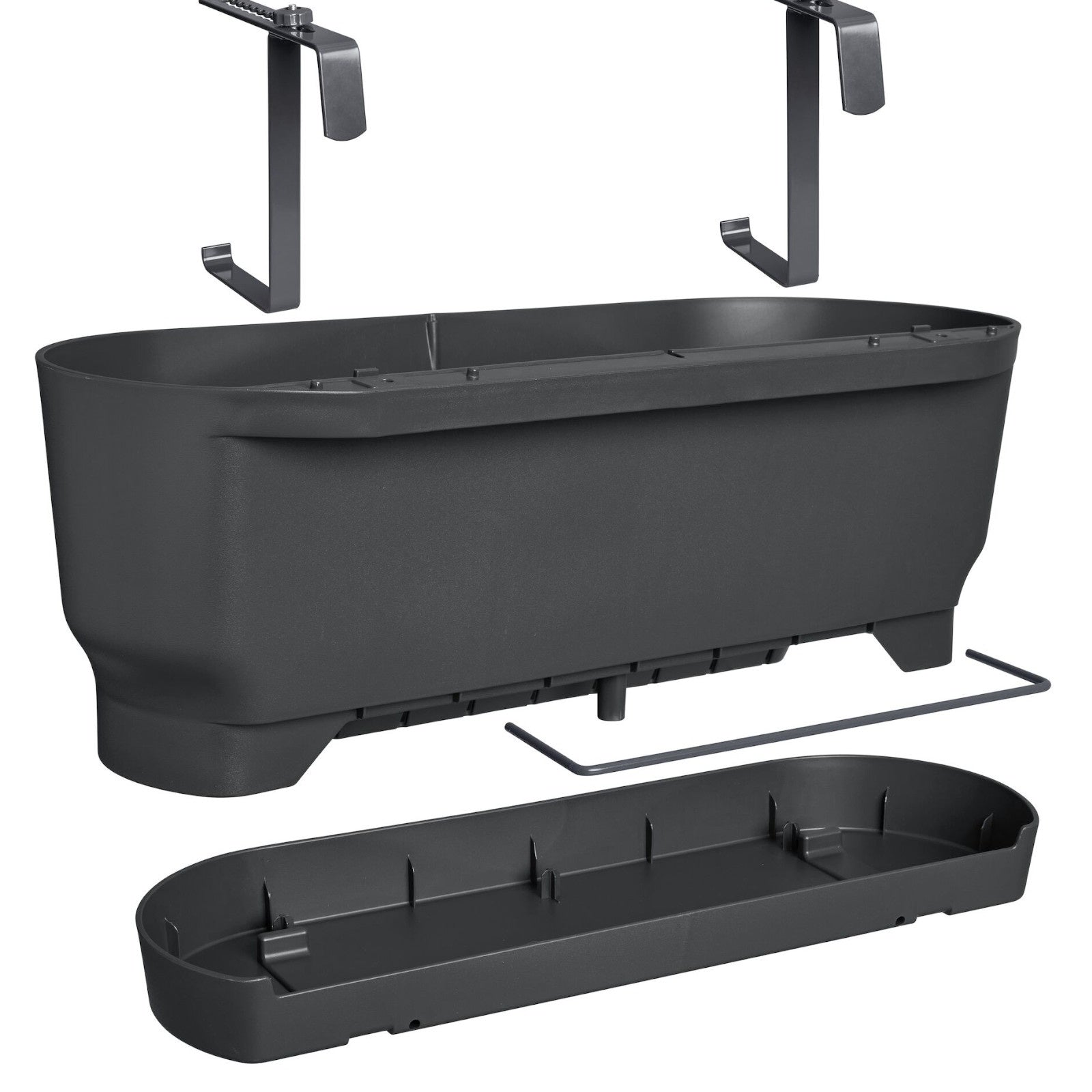 Elho Greenville Living balconnière noir 52 cm