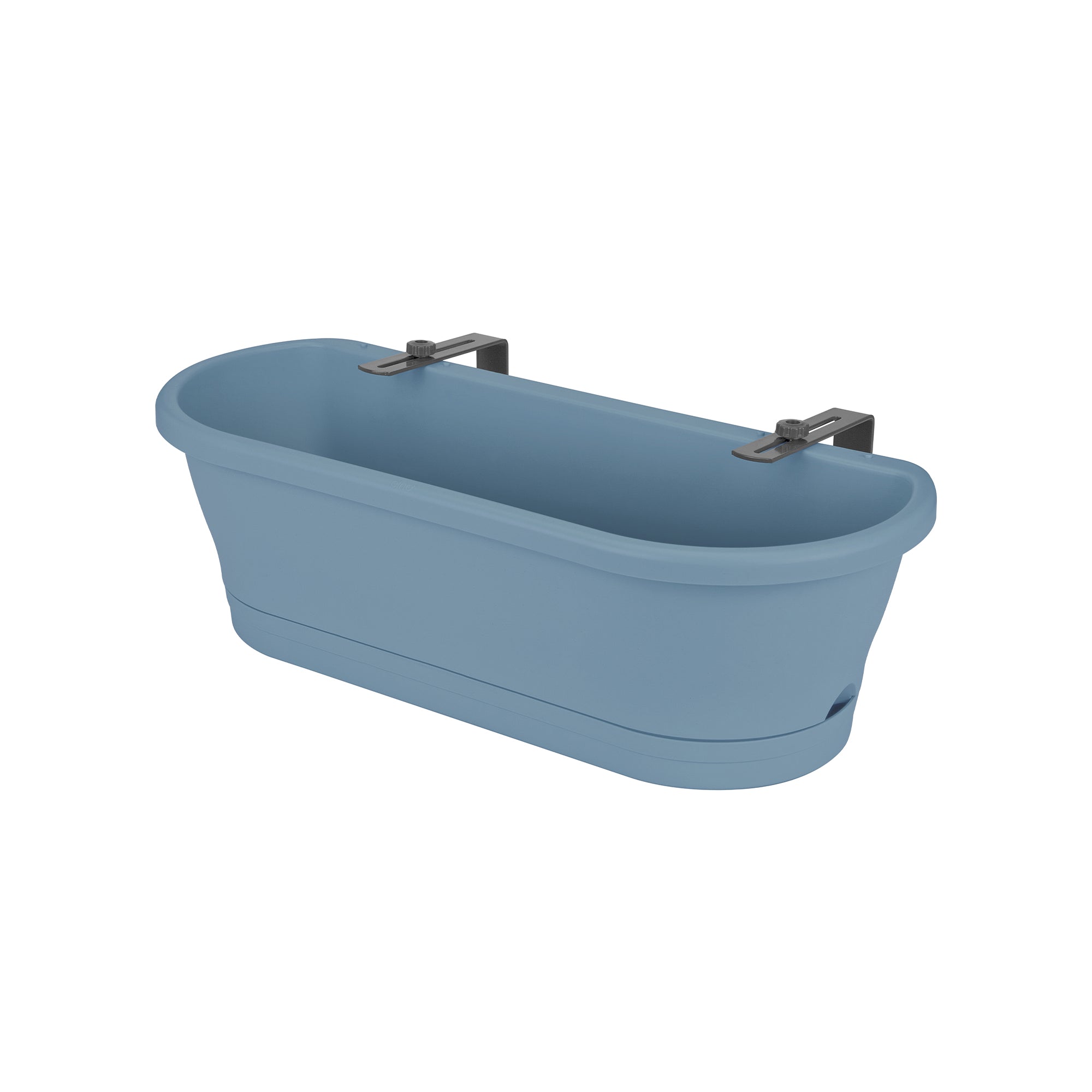 Elho Corsica jardinière balcon bleu 59cm plastique rectangle